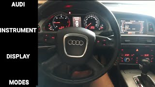 Audi A6 C6 How to Change the Instrument display mode [upl. by Patricia]