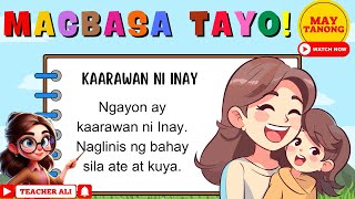 MAGBASA TAYO TAGALOG READING COMPREHENSION PAGSASANAY SA PAGBASA NG MAIKLING KWENTO [upl. by Tomlinson349]