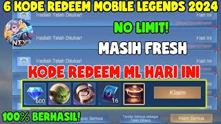 6 KODE REDEEM ML TERBARU KODE REDEEM MOBILE LEGENDS KODE REDEEM ML HARI INI SEPTEMBER 2024 [upl. by Annaoy]