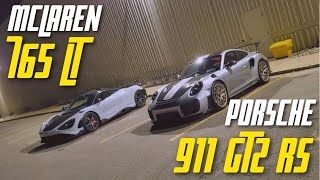 McLaren 765LT vs Porsche 991 GT2 RS [upl. by Jeanie941]