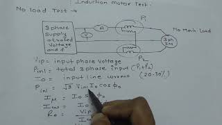 induction motor no load test and blocked rotor test [upl. by Chemosh]