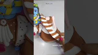 Radhe Krishna idol 💞How to make Clay Radhe Krishna Murti 😻🙏 radhekrishna krishnaidol shorts [upl. by Felicle]