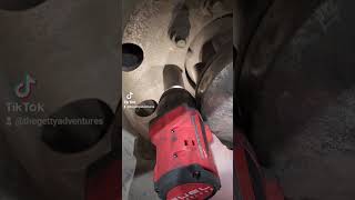 Milwaukee M18 HIGH TORQUE Impact Wrench Testing on big SEMI Truck wheels [upl. by Cornell]