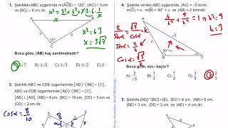 11 Sınıf Matematik Kazanım Kavrama Test 5 Trigonometri  Kosinüs ve Sinüs Teoremi Çözümler [upl. by Nabal]