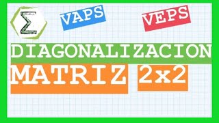 Diagonalización de matrices 2x2 Ejercicio resuelto [upl. by Cassilda]