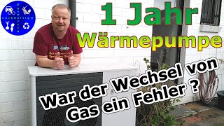 1 Jahr Wärmepumpe  lohnt sich der Wechsel von der Gastherme Alle Zahlen im Vergleich [upl. by Attenaz]