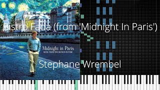 🎹 Bistro Fada from Midnight In Paris Stephane Wrembel Synthesia Piano Tutorial [upl. by Terrena219]