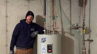 Rheem 40 gallon hot water heater install [upl. by Ridglea216]