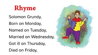 Class 4 Rhyme Solomon Grundy English For Today [upl. by Rehpotsirhcnhoj307]