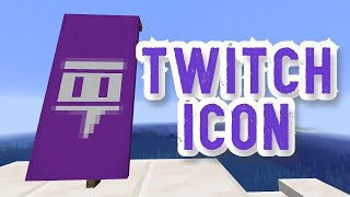 How to make a twitch logo banner in Minecraft [upl. by Eilama]