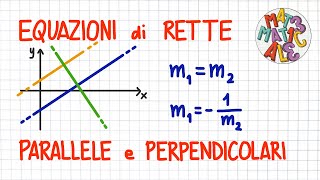 EQUAZIONI di RETTE PARALLELE e PERPENDICOLARI  PC65 [upl. by Tamarah501]