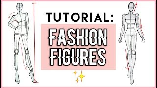 How to draw  Fashion Figures For beginners ✧。°₊·ˈ∗♡∗ [upl. by Nosirrag88]