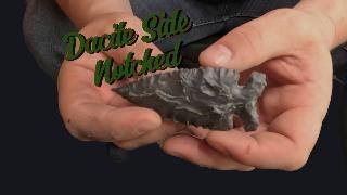 Knapping a dacite spearpoint and Yapping [upl. by Eolande]