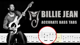 Michael Jackson  Billie Jean Accurate Bass Tabs By ChamisBass [upl. by Salomon731]