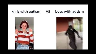 GIRLS WITH AUTISM VS BOYS WITH AUTISM Plague doctor dance [upl. by Ynnav]