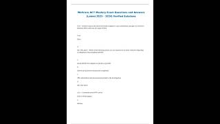 Wellcare ACT Mastery Exam Questions and Answers Latest 2023 – 2024 Verified Solutions [upl. by Ally]