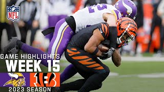 Minnesota Vikings vs Cincinnati Bengals Game Highlights  NFL 2023 Week 15 [upl. by Alludba]