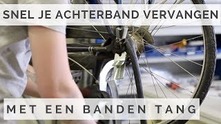 Vorkuitzetter  Fiets achterband vervangen met professionele bandentang [upl. by Jacinthe]