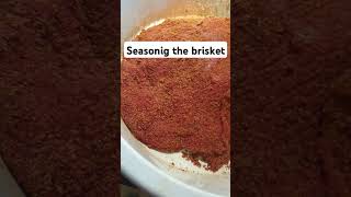 brisket seasoningfirst time cooking itstay tuned brisker meat beef food [upl. by Kresic]