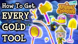 Get EVERY Gold Tool in Animal Crossing New Horizons [upl. by Husain197]