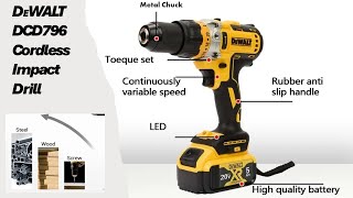 Unboxing DeWalt Cordless hammer drill Brushless DCD796M2 amp Working tools diy powertools youtube [upl. by Gloria]