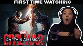 CAPTAIN AMERICA CIVIL WAR  MCU  FIRST TIME WATCHING  MOVIE REACTION [upl. by Asel945]