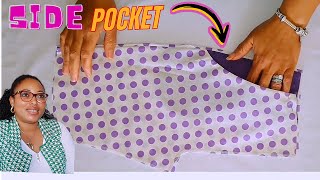 How to Draft Inseam Pocket for Skirts or Dresses [upl. by Stanzel]