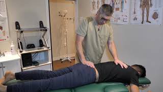 Osteopathic Technique Demo Myofascial Release Legs and Back [upl. by Lertnek]