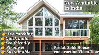 Prefabricated House construction Video Tour of a Prefab 3bhk Farmhouse Villa in Dehradun Uttarakhand [upl. by Friedrich]