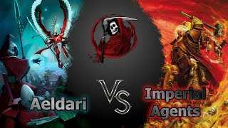 Aeldari vs Imperial Agents Warhammer 40k Battle Report [upl. by Anaidiriv]