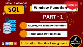 Window Function  Part 1  SQL Advance  Dsa TechSimplified [upl. by Ricki]