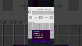 minecraft trident enchantments creeper charged minecraft trendingshorts viralshort viralvideo [upl. by Schwarz]