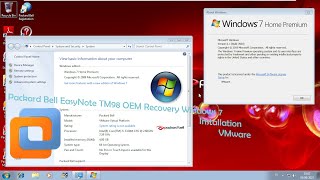 Packard Bell EasyNote TM98 OEM Recovery Windows 7 Home Premium Installation  VMWare [upl. by Bevus715]