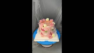 Birthday cake decoration 🥰🥰youtubeshortsShortsVanila Cake decorationCraving Bowl tasty [upl. by Peedus]