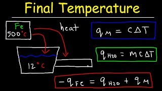 Final Temperature Calorimetry Practice Problems  Chemistry [upl. by Irahk368]