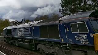 68 018 Grangemouth to Aberdeen at Broughty FerryDundee with 66 422 on the rear 01052021 [upl. by Dowell]