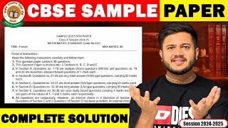 Class 10 Maths Sample Paper Solutions 20242025 Class 10 Sample Paper 2025 Solutions [upl. by Affer268]