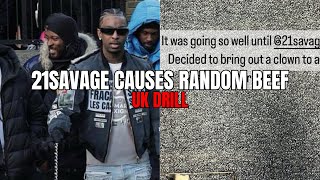 21Savage causes random UK Drill beef… [upl. by Goth]