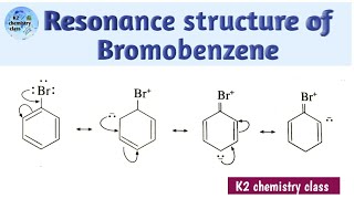 resonance structures of bromobenzenebromobenzene resonanceresonating structures of bromobenzene [upl. by Prosser]