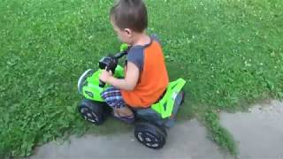 Kids Ride On 6V Battery Powered ATV Quad Toy Review  Leon Toy Time [upl. by Largent720]