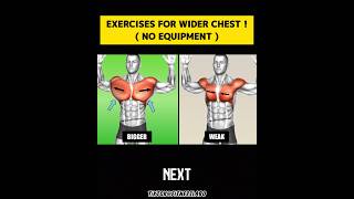 Exercise for wider chest  no equipment  chestworkout gym fitness [upl. by Pendergast]