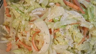 Coleslaw  Papi Larock Makes Homemade Slaw For Larocks Cooking Adventures [upl. by Gibert]