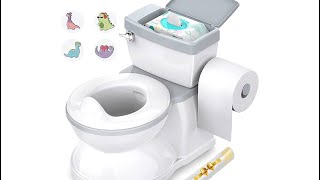 BEST POTTY TRAINING WITH TISSUE HOLDER AND WIPES STORAGE PLUS FLUSHING SOUNDS [upl. by Annabal811]