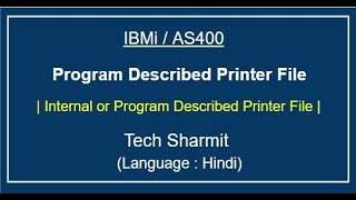 IBMi AS400  program described printer file rpgle  Internal printer file  printer file in as400 [upl. by Anned]