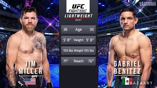 JIM MILLER VS GABRIEL BENITEZ FULL FIGHT UFC VEGAS 84 [upl. by Alic]