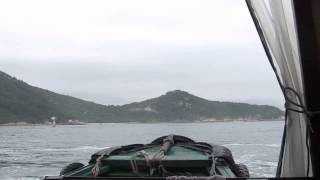 small hong kong diesel powered boat sampan [upl. by Onilatac]