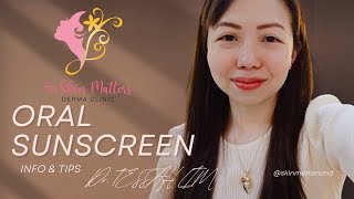 ORAL SUNSCREEN information and tips from dermatologist  Dr Tessah Lim [upl. by Anitrebla]