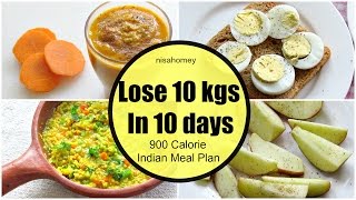 How To Lose Weight Fast 10 kgs in 10 Days  Full Day Indian DietMeal Plan For Weight Loss [upl. by Sonstrom10]