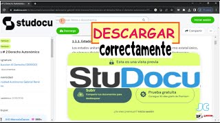 STUDOCU  DESCARGAR CORRECTAMENTE PDF ARCHIVOS DOCUMENTOS LIBROS DE STUDOCU [upl. by Airtemed]