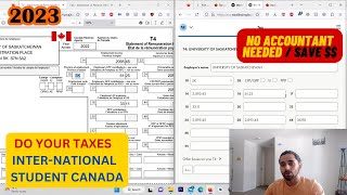 INTERNATIONAL STUDENTS TAXES CANADA  DO YOUR TAXES YOURSELF  FULL PROCESS [upl. by Leahkim]